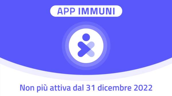 Covid: App Immuni: stop dal 31 dicembre. Interruzione trattamento di dati personali.